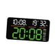 thumbnail image 4 of Reloj despertador con pantalla de dígitos en negrita, fecha, semana, mes, reloj electrónico de 12/24 horas, luz verde, 4 of 9