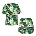 thumbnail image 5 of Picia Football 7 Pajamas Sets for Women Soft Short-Sleeved Pjs with Lounge Shorts Two Piece Sleepwear-Medium, 5 of 9
