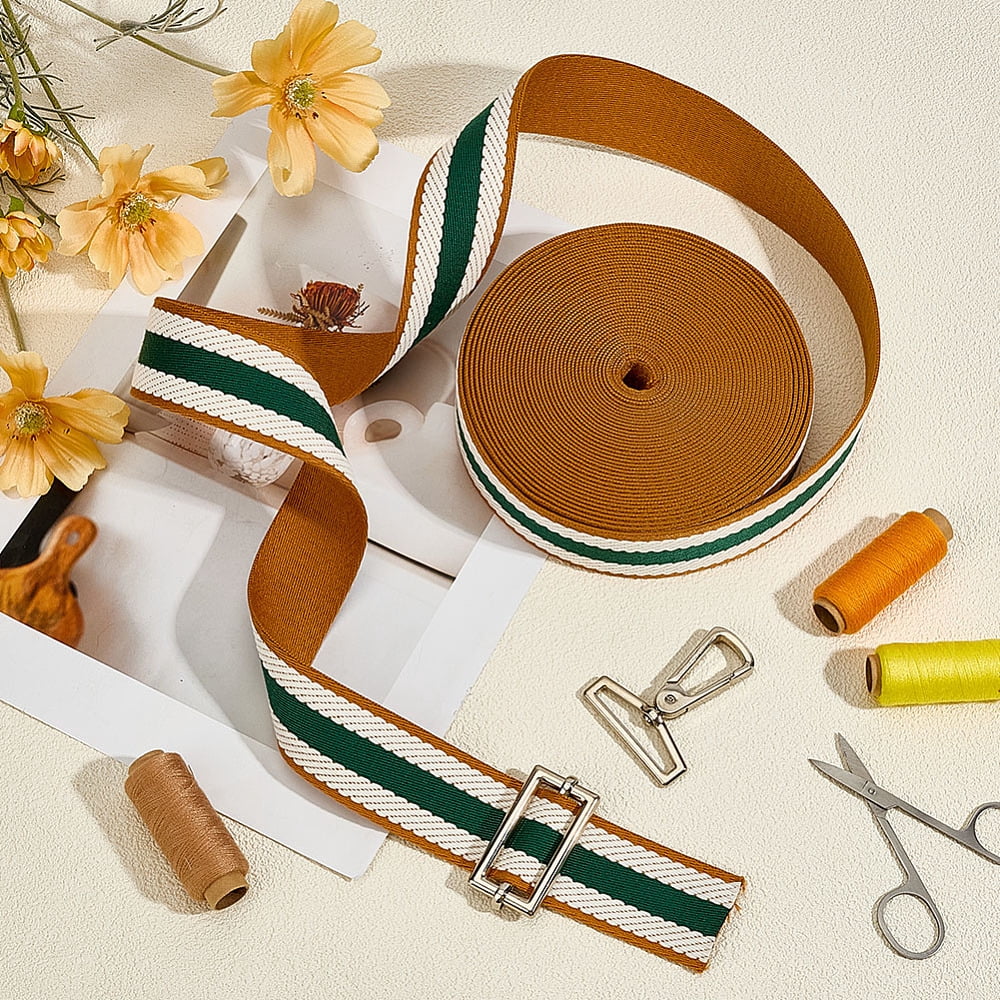 Polyester Grosgrain Ribbon Stripe for Garment Accessories Gift Decoration Dark Green 1-1/2 inch(38mm) about 10.00 Yards(9.14m)/Roll