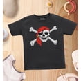 thumbnail image 4 of Shop4Ever Pirate Skull and Crossbones Toddler's Cotton T-Shirt 3T Black, 4 of 6