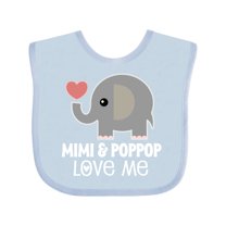 Inktastic Mimi and PopPop Love Me Grandchild Boys or Girls Baby Bib