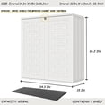 thumbnail image 4 of Indoor Outdoor Storage Cabinet Waterproof with Shelf, Off White Plastic Outdoor Cabinets for Patio/Garden/Backyard, Size 34.3''L*15''W*36.2''H, 4 of 9