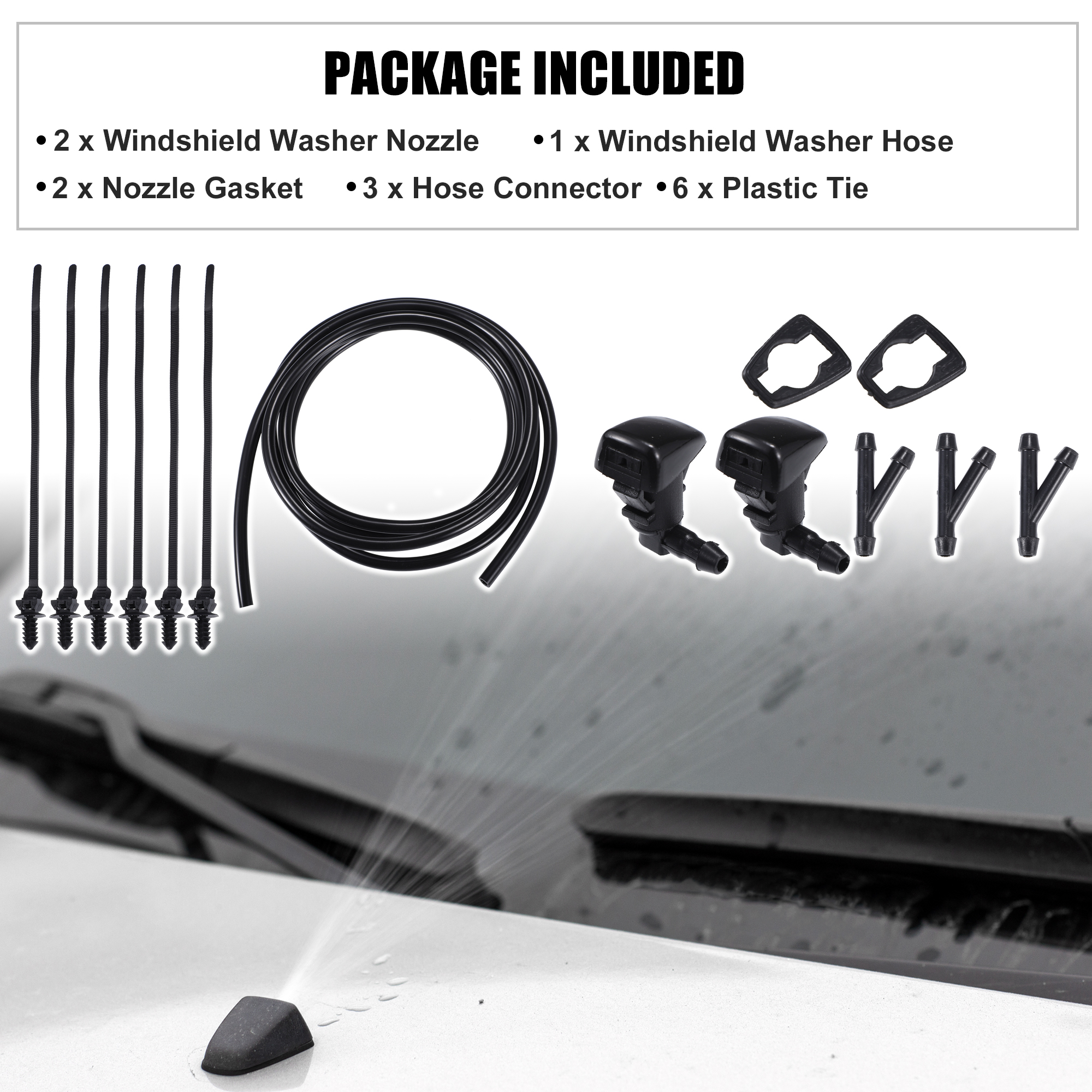 Unique Bargains Washer Water Nozzle for Toyota Tacoma Base Pre Runner S-Runner