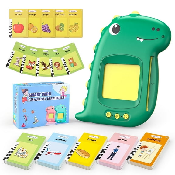 Rechale Pocket Speech Therapy Flash Cards with 224 Sight Words, Montessori Learning Educational Dinosaur Toys, for Kids Toddler 3 Year 