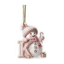 Personalized Baby's 1St Christmas Ornament 2025, Custom Name & Letters New Mom Newborn Gift, 75 Inch 2D Plane Mdf With High-Gloss Finish Sublimation Printed Gold Cord Hanging