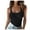 Black, variant on Tank Tops For Women Swing Vest Sleeveless Top Ladies Strappy Flared Plus Size Tops Shirt Classic Black T Shirt