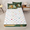 thumbnail image 3 of catabedysis Modern Colorful Camper Zipper Full Size Comforter Sets with Fitted Sheet and 2 Pillowcases,Cartoon Camping Print Zipper Bedding Set For Boys,Multicolor,Polkadot Reversible,4-Piece, 3 of 7