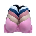 thumbnail image 2 of 6 Pieces Plus Size Wired Full Cup Plain Gentle Push Up Bra D/DD 42DD (468-54R5+6-54RE3), 2 of 3