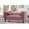 thumbnail image 2 of Uspridefurniture Aathish 65'' Velvet Rolled Arm Loveseat,Pink, 2 of 5