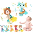 thumbnail image 1 of Sonajeros Montessori para bebés de 0 6 y 12 meses accesorios para recién nacidos campana de mano educativa de desarrollo campana de felpa, 1 of 4