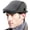 Grey, variant on Mens Flat Newsboy Cap Adjustable Beret Hat Stitching Knitted Peaked Cap Gift for Father Casual Driving Hat