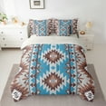 thumbnail image 2 of Manfei Hippie Geometric Aztec Twin Bedding Sets 7-Piece, Tribal Western Bohemian Bedding Comforter Set, Mandala Theme Reversible Sheet Sets, Lightweight Room Decor, 2 of 7
