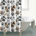 thumbnail image 4 of Bulldog Dog and Footprints Shower Curtain 72"x72" ,Bathroom Decorative Shower Curtains Set with 12 Hooks,Modern Waterproof Washable Shower Curtain, 4 of 6