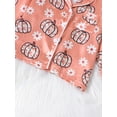 thumbnail image 5 of Cjfdfy Toddler Baby Girl Halloween Thanksgiving Silk Stain Pajamas Set Girls PJS Set Sleepwear Fall Winter Clothes Pumpkin Print Long Sleeve Button Down Shirt with Long Pants Set Loungewear 1-4Y, 5 of 9