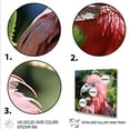 thumbnail image 3 of Designart "Flamingo in Photographic Splendor I" Animals Framed Wall Art - Traditional Green Flamingo Entryway Framed Wall Art, 3 of 6