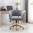 KCC Home Office Chair Swivel Velvet Desk Chair Accent Armchair