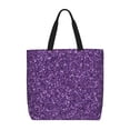 thumbnail image 1 of Fotbe Purple Glitter Bolsa Tote con Estampado para Mujer, Bolsos con Cremallera, Bolsa de Hombro Casual de Gran Capacidad con Bolsillos Internos, 1 of 7
