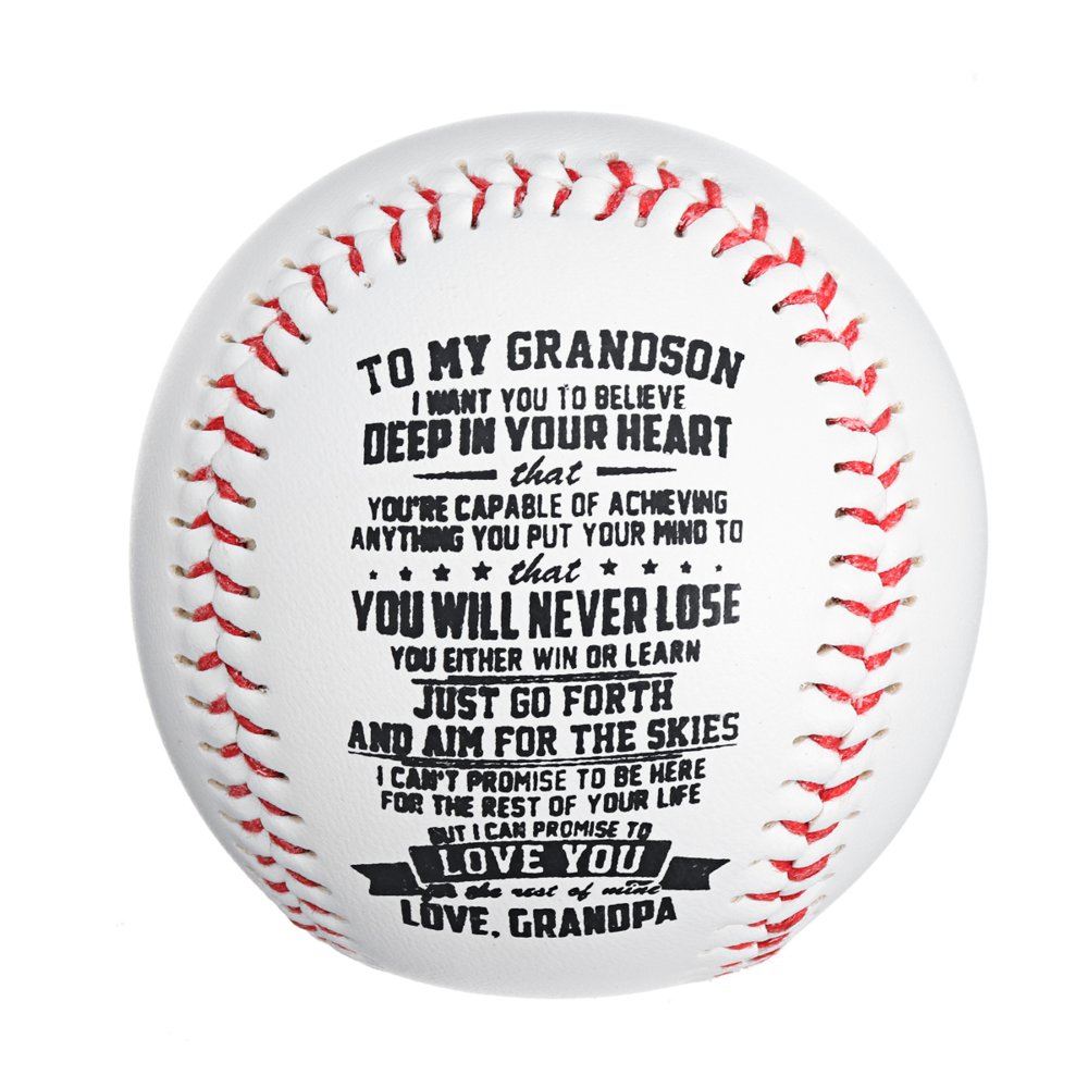 Printed Baseball, Grandpa to Grandson Baseball Gift for League Play