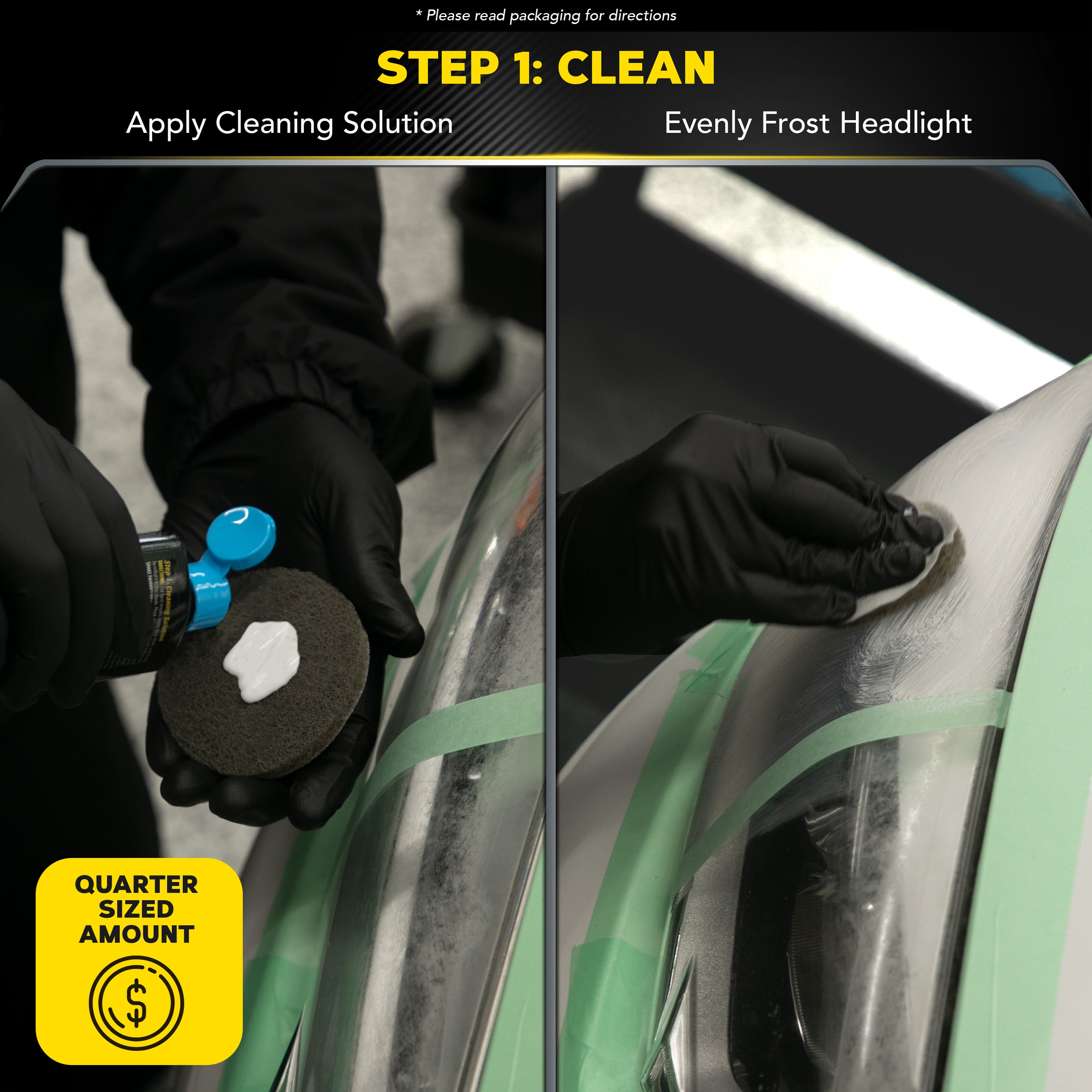 Meguiar's Two Step Headlight Restoration Kit, Clear – Cleaning Solution, 4  Count (1 Pack) 