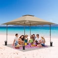 thumbnail image 3 of EAGLE PEAK 13 x 13 ft Straight Leg Pop-up Canopy w/ Easy Peak One Person Setup w/ Auto Extending Eaves (169 sqft of Shade), 3 of 11