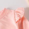 thumbnail image 5 of Toddler Baby Girl Clothes Smocked Girls Long Sleeve Tops Shirt Floral Print Bell Bottoms Pants Outfits 2 Piece Outfit for 18-24 Months, 5 of 6