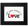 thumbnail image 1 of All You Need Is Love Red Heart Graphic Framed Print Poster Wall or Desk Mount Options, 1 of 5