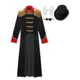 thumbnail image 5 of vastwit Women Medieval Circus Ringmaster Outfit Magician Jacket Lion Tamer Tuxedo Tailcoat Black A XL, 5 of 7