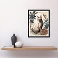 thumbnail image 2 of Sphynx Cat with Flower Blooms Modern Art Nouveau Portrait Illustration Art Print Framed Poster Wall Decor 12x16 inch, 2 of 5