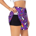thumbnail image 1 of Balery Rainbow Lgbt Penguin Pantalones cortos deportivos para mujer con forro y dos bolsillos, elásticos, para entrenamiento, gimnasio, yoga-X-Large, 1 of 7