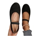 thumbnail image 4 of Tqyyweavej Women's Mary Jane Shoes Slip On Versatile Round Closed Toe Pumps Comfy Solid Color Dressy Ballet Flats for Women 36-43, 4 of 10