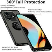 Case for Tecno Spark 10 Pro Case with Stand, Compatible with Magnetic Car Phone Mount, Ultra Slim Tecno Spark 10 Pro Phone Case for Women Men Shockproof Protective Cases Cover (Red)