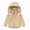 Khaki, variant on Krdevn Solid Boys Hooded Utility Jacket Drawstring Cotton Coat Size:4-5 Years