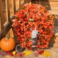 thumbnail image 7 of Scidweet Artificial Fall Hanging Flowers Outdoors, 4 Pcs Autumn Fake Faux Bougainvillea Silk Flowers Plants UV Resistant Fall Decorations for Home Garden Balcony Yard Front Porch Decor, Orange, 7 of 7
