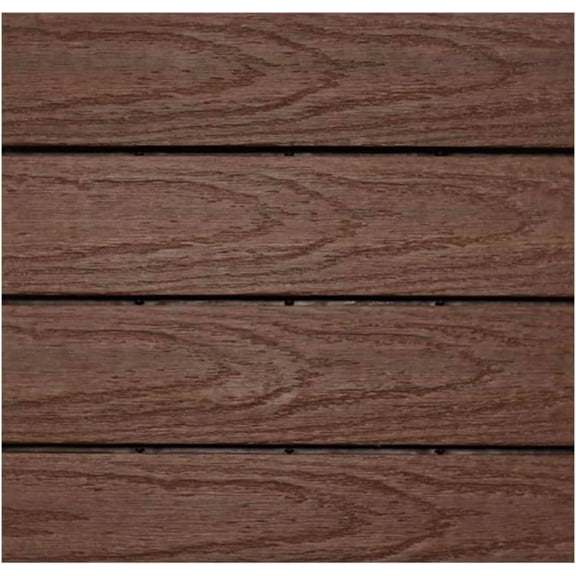 UltraShield Naturale 1 ft. x 1 ft. Quick Deck Outdoor Composite Deck Tile Sample (California Redwood)
