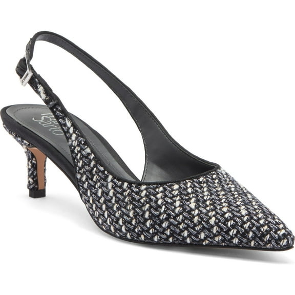 Franco Sarto Women's Kate2 Slingback Pump Navy Fabric 7.5M