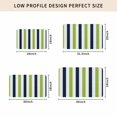 thumbnail image 5 of Green Navy Blue Striped Door Mat Indoor Outdoor, Farmhouse Stripe Art Non Slip Welcome Mat with Rubber Backing, Absorbent Fabric Front Door Mats Entryway Rug for Home Patio Entrance 24"x36", 5 of 9