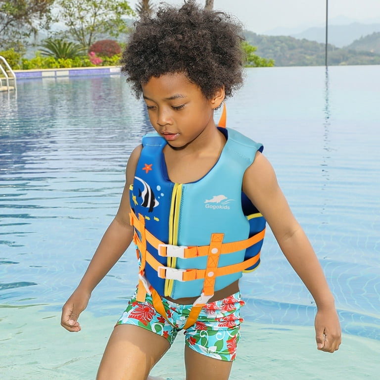 Gilet De Natation Enfant POIUIYQA - Gilet Flottaison Bébé 2-9 Ans Avec Sangle D'Entrejambe, Néoprène & EPE Pour Apprendre à Nager