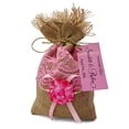 thumbnail image 2 of 20 Jute Drawstring Bag Pouches With Custom Tag Wedding Small Net Favor Bags Rustic Party Favor Burlap Sack 4"x6.5" inches, 2 of 4