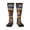 2 Black-1, variant on Police Style Flag Knee High Socks for Women Long Leg Warmers Socks