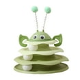 thumbnail image 2 of MU Cat Toys 3-Tier Roller Track Turntable Cat Tower Toy with Colorful Chase Balls Multi-Level Interactive Cat Toys for Bored Indoor Adult Cats Fun Kitten Exercise Toys Self Play- Green, 2 of 3