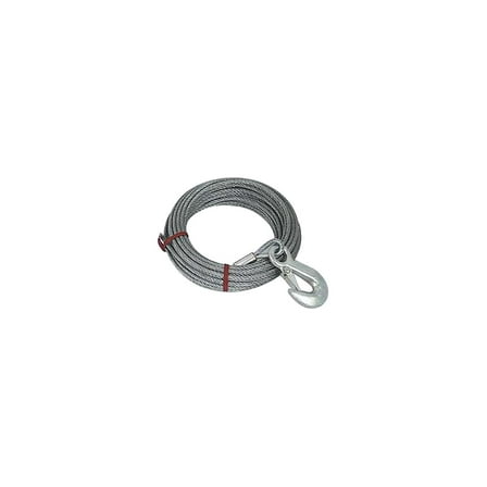 Powerwinch Cable 7/32" x 50' Universal Premium Replacement w/Hook - Stainless Steel