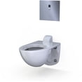 thumbnail image 2 of Toto TET2LB31#SS EcoPower Touchless 1.28 GPF High-Efficiency Concealed Toilet Flushometer Valve for Back Spud with 14 x 12 Cover Plate, Stainless Steel, 2 of 7