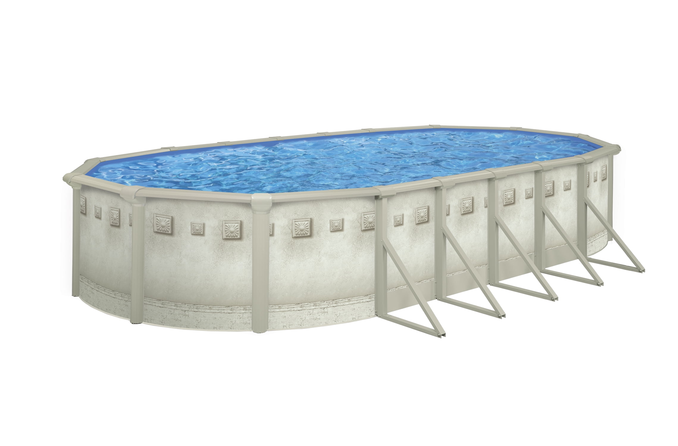 Brazil 18'x33'x52" Oval Above Ground Swimming Pool Premium Package