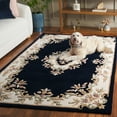 thumbnail image 3 of SAFAVIEH Aubusson Albus Medallion Area Rug, Navy/Ivory, 6' x 9', 3 of 11