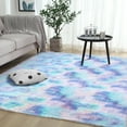 thumbnail image 4 of ANMINY Area Rug Luxury Shaggy Soft Plush Bedside Rug Indoor Non-Slip Shaggy Carpet Floor Rugs Tie-Dyed Rainbow, 4 of 5