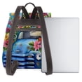 thumbnail image 3 of Yiaed Floral Truck Welcome Print Laptop Backpack for Women Slim Computer Bag Work Travel College Backpack Purse Fits 14 Inch Notebook, 3 of 4