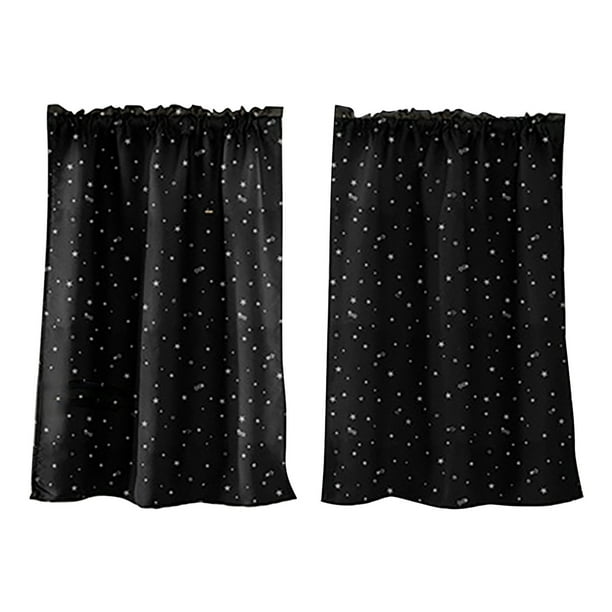 Cortinas con estrellas Cortinas cortas Cortinas pequeñas Cortinas con barra Cortinas para cocina y salón Cortinas para dormitorio Cortinas de encaje 29 x 36 pulgadas 2 paneles