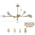 thumbnail image 3 of Spherical Crystal Chandeliers, Hanging Lighting Fixture G9 Sockets Globe Shape Ceiling Light, 3 of 7