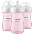thumbnail image 2 of Philips Avent Natural Baby Bottles, Medium Flow, 9oz, Pink, 3-Pack, SCY903/13, 2 of 15