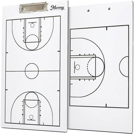 Murray Sporting Goods Dry Erase Double-Sided Basketball Coaches Clipboard